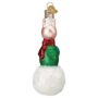 Piglet On Snowball Glass Ornament – Old World Christmas